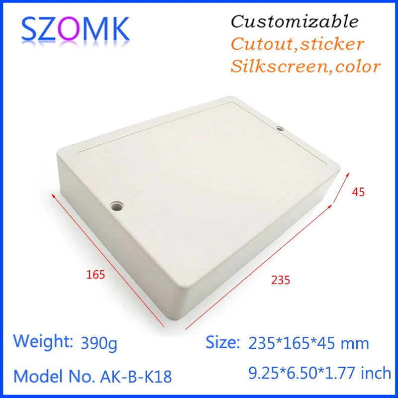 

1 psc good material light color plastic enclosure hot selling power supply enclosure 235*165*45mm 9.25*6.50*1.77inch