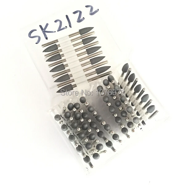 

Free Shipping Diamond Polishing Grinding Burs Rubber Polishers Shank 2.35mm Grit Coarse Gray Color SK2122 100pcs/box