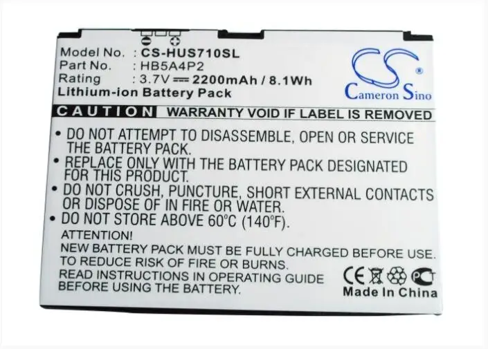 

Cameron Sino 2200mAh battery for HUAWEI IDEOS S7 Tablet S7-105 SmarKit HB5A4P2 for TELSTRA NextG T-Touch TAB 7" Tablet
