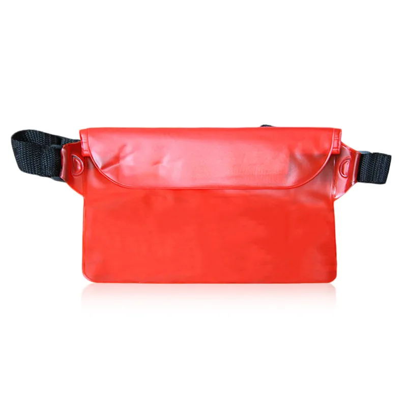 Универсальный тип уплотнения Водонепроницаемая поясная сумка для мужчин и женщин для наружного плавания пляжная сумка для мобильного телефона ПВХ сумка на пояс - Цвет: red