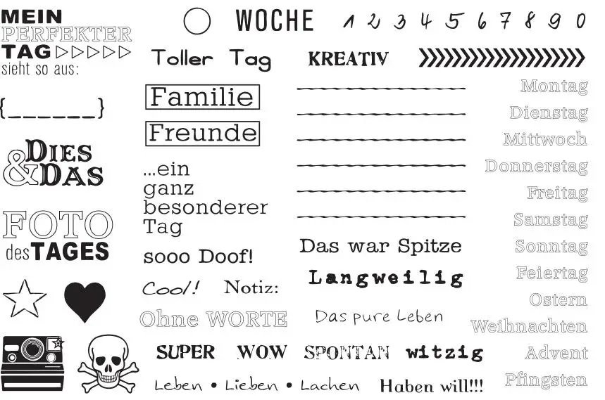 

German text Transparent Clear Silicone Stamp Seal DIY Scrapbooking photo Album Decorative Clear Stamp A0708