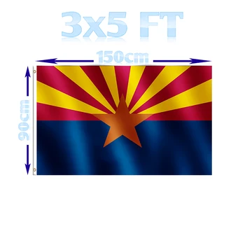 

BENFACTORY Store 3x5 Foot Arizona State Polyester Flag Single Layer 100D Polyester Arizona AZ State Flags with Brass Grommets