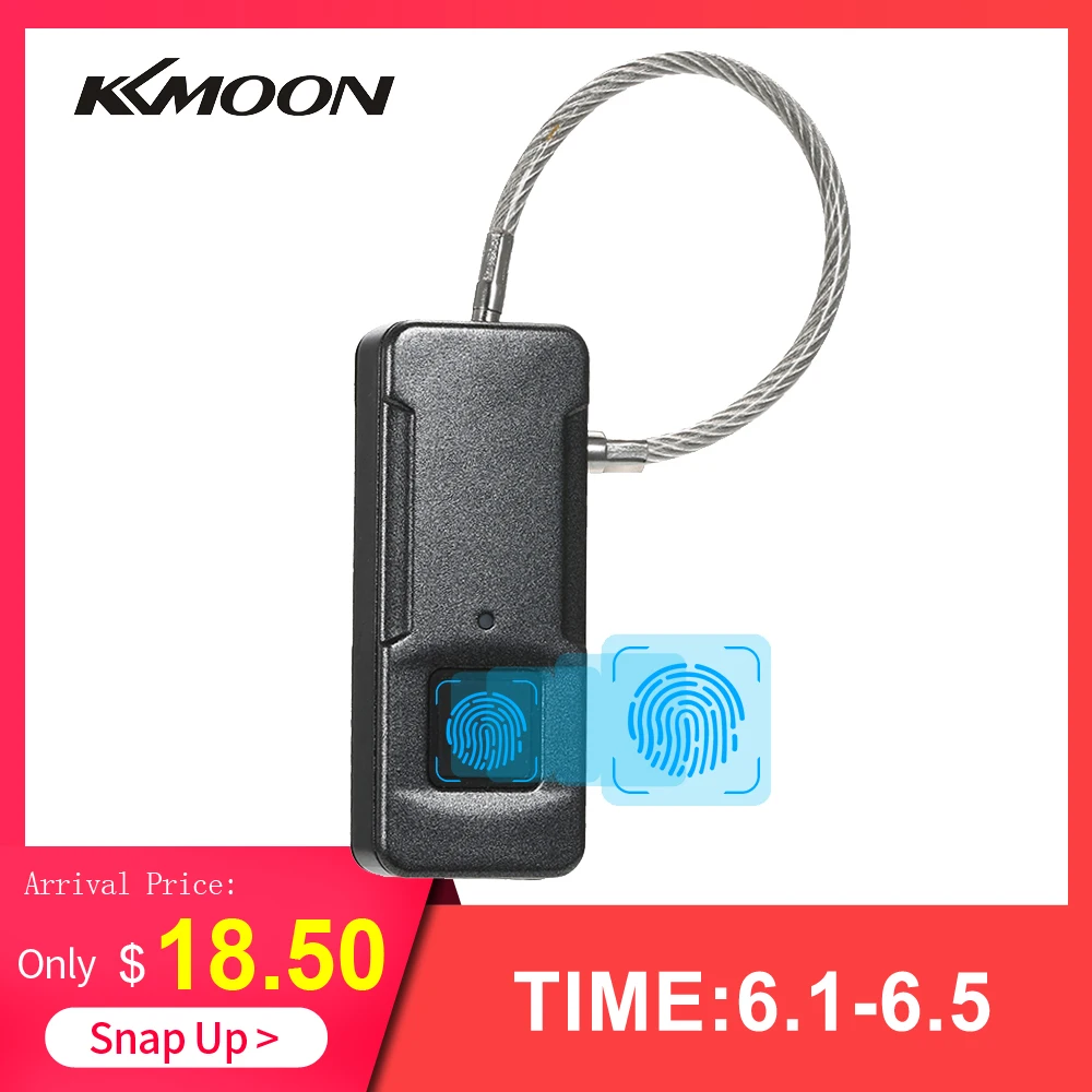 

Bag Lock Mini Portable Fingerprint Lock Smart Intelligent Outdoor Bag Handbag Anti Theft Lock Waterproof Protection Recognition