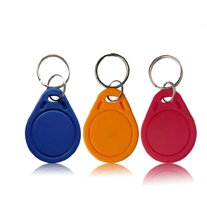 

100pcs 13.56MHz IC M1 S50 Keyfobs Tags Access Control RFID Key Finder Card Token Attendance Management Keychain ABS Waterproof