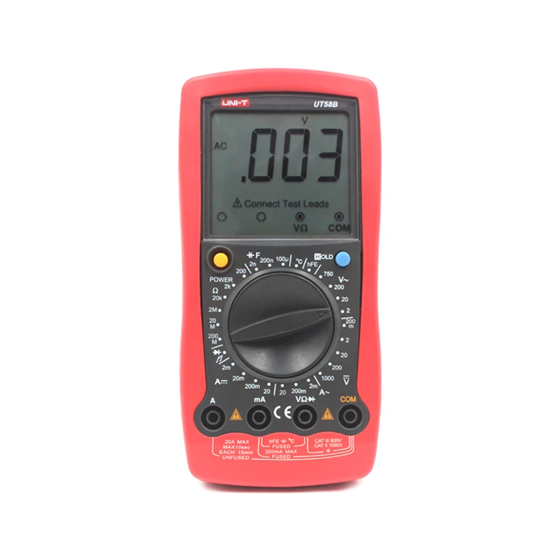 

UNI-T UT58B General Digital Multimeter AC/DC Voltage Current w/ Temperature test LCR Meter Ammeter Multitester Multimetro