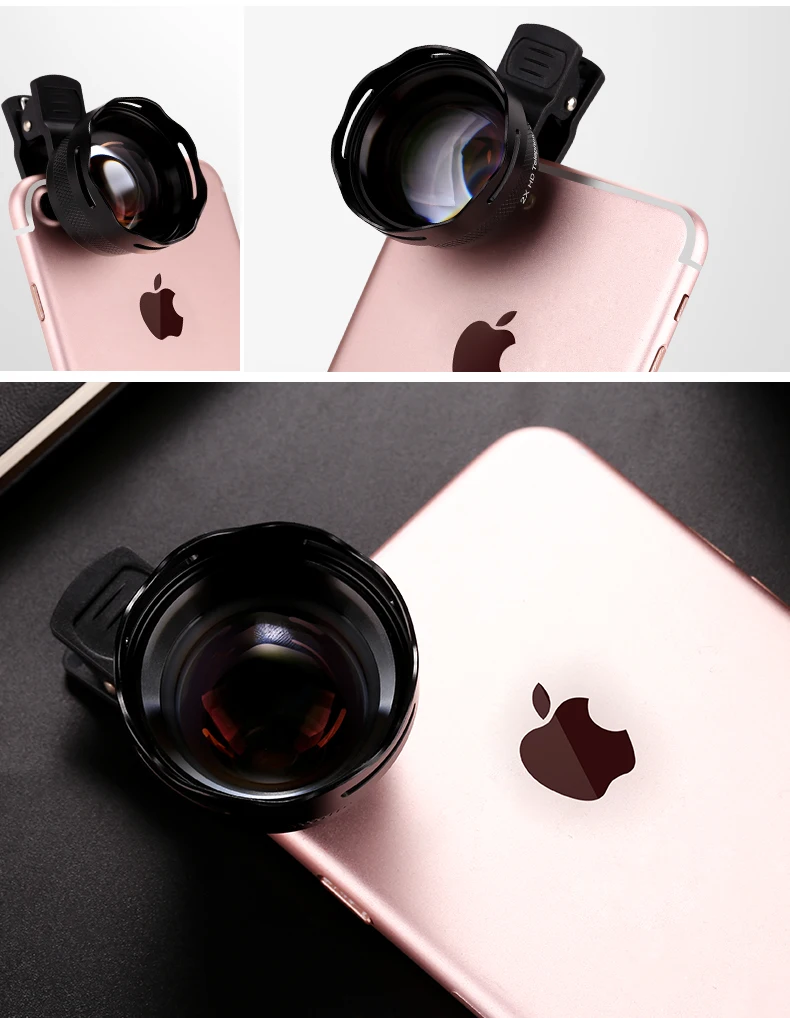 The 3rd Gen. phone telephoto lens, Original 2X Teleconverter Lens cell phone camera lens for iPhone Samsung XR Android phone micro lens for phone