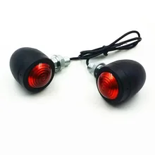 1 pair Motorcycle Black Bullet Turn Signals indicator Light For Harley Kawasaki Honda Suzuki Yamaha Cruiser