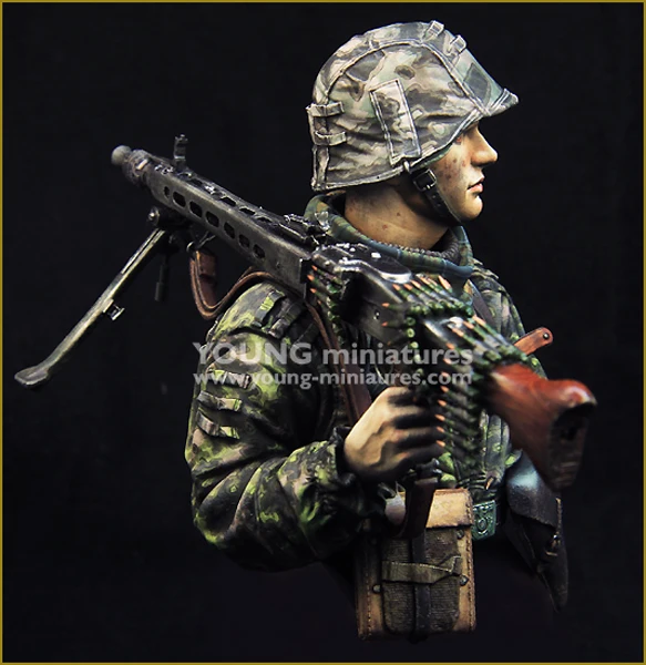 

DIY 1/10 Normandy War BUST Resin Figure Model Kit Model Commemorative Edition X100