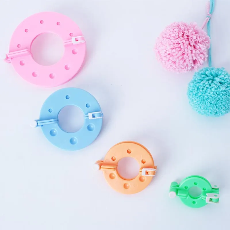 1 компл. Различные размеры DIY помпон производитель вязальные иглы для пуха мяч Вивер шляпа шарф повязка на голову Швейные аксессуары