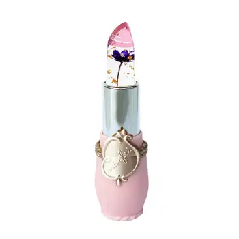 

1pc Lipstick Flower Moisturizing Jelly Long Lasting Temperature Color Changing Lip Stick Lip Balm