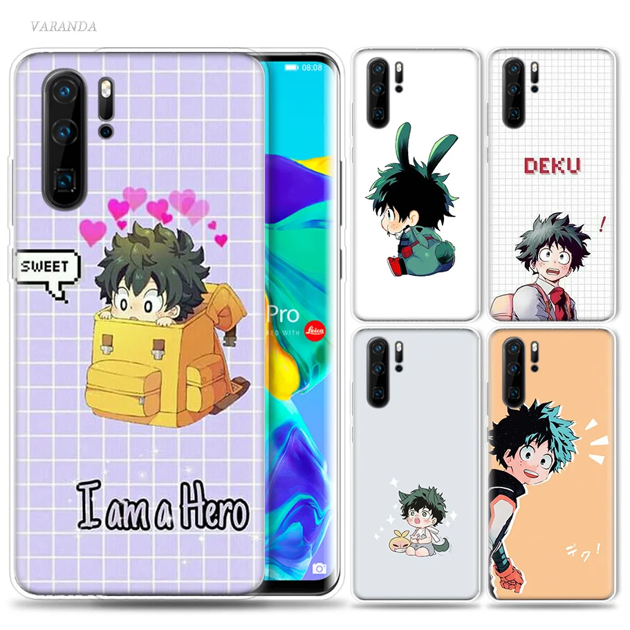 

Kawai My Hero Academia Case for Huawei P20 P30 P Z Smart Plus 2019 P10 P9 P8 Mate 10 20 lite Pro Silicone Anime Phone Bags Capa