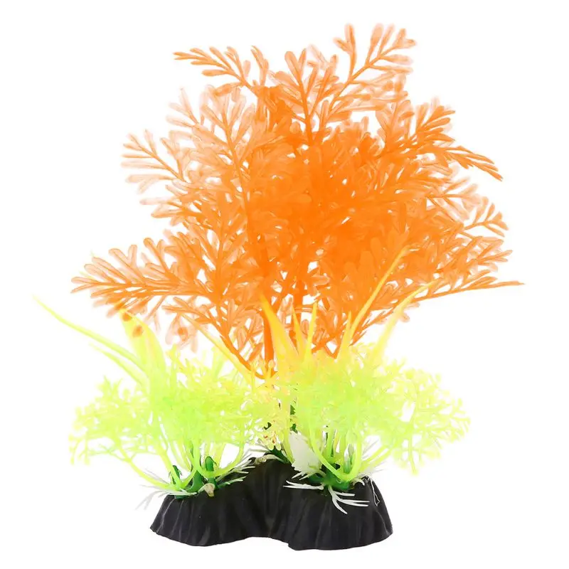 4 Водные растения Моделирование Искусственный пластик воды растения Трава Fish Tank аквариум декоративное украшение - Цвет: 4