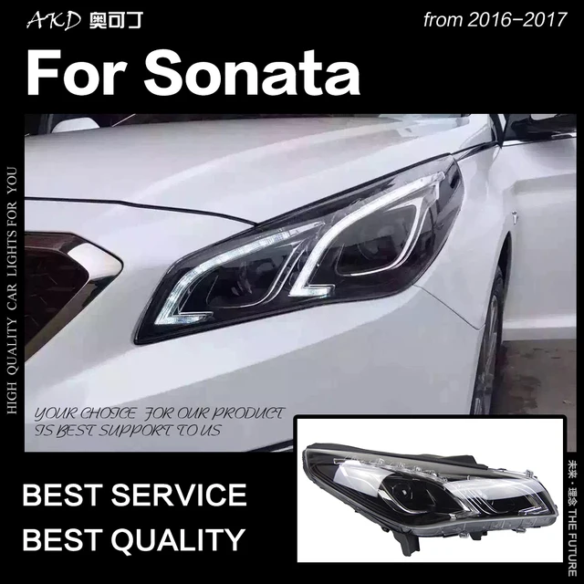 Akd Car Styling Head Lamp For Hyundai Sonata Headlights 2016 2017 Akd Car Styling Head Lamp For Hyundai Sonata Headlights 2016 2017 New Led Headlight