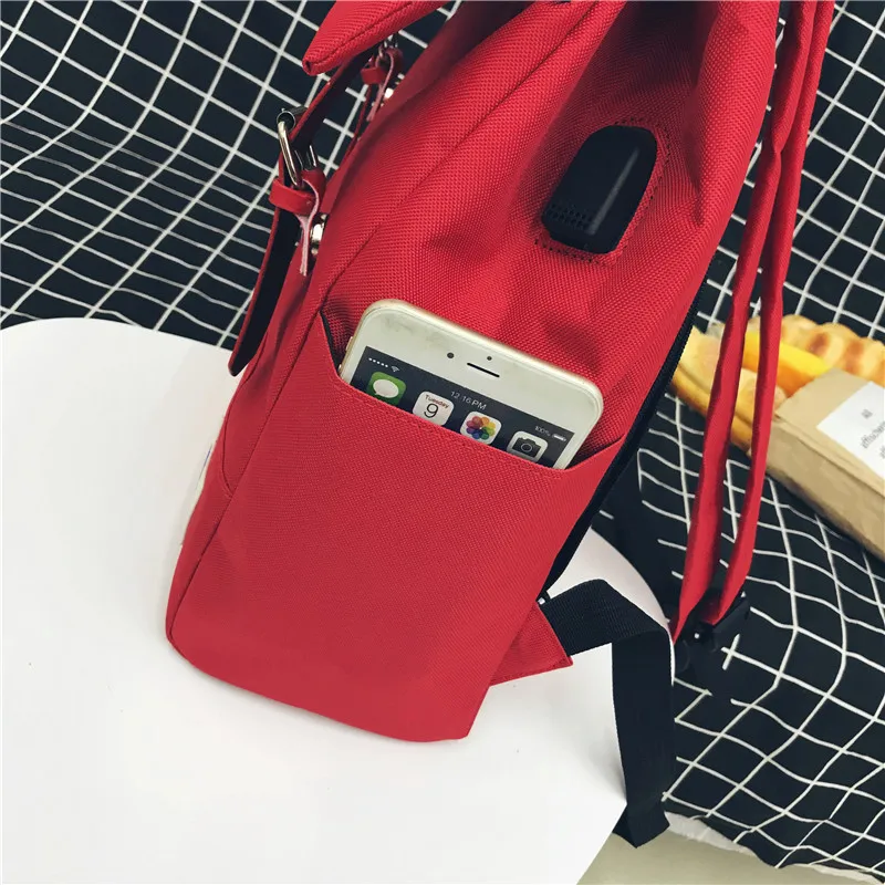 Fashion USB Charging Backpack Women Casual Oxford Backpacks Ladies Travel Bags Women Solid Black School Bag Female 2018 Bolsa (57)