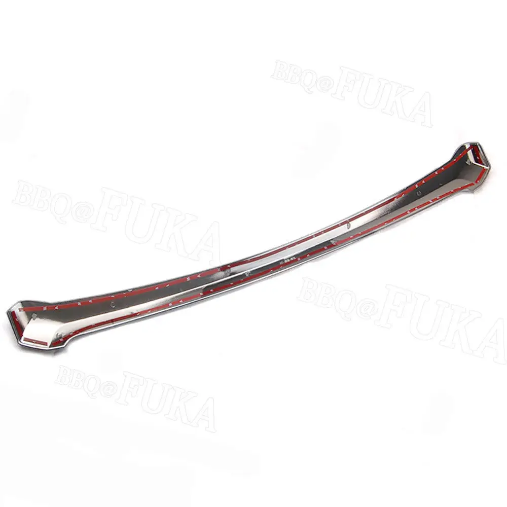 

BBQ@FUKA New Car Accesories For Toyota Prado 2014 2015 2016 2017 ABS Chrome Front Hood Bonnet Cover Trim Strip ABS Shiny