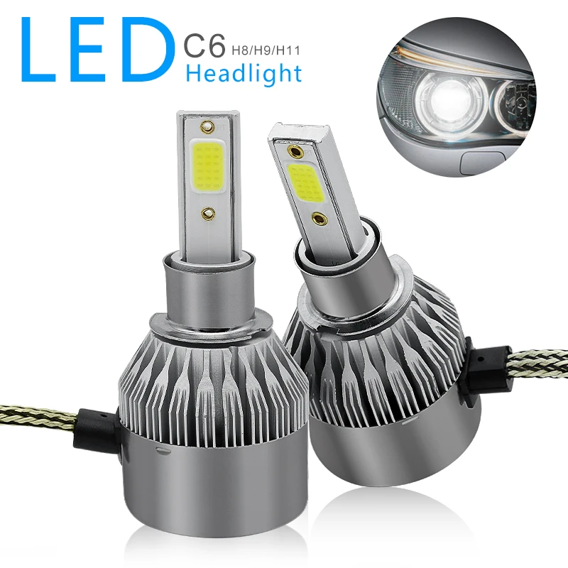 

2PCS led Car Headlight H7 LED H4 Bulb HB2 H3 H11 HB3 9005 HB4 9006 9004 9007 9012 72W 8000lm Auto Lamps Fog Lights 12V For Car