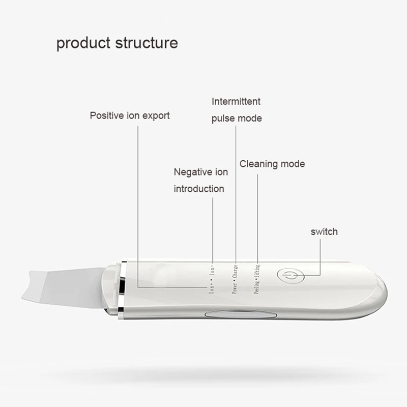 USB перезаряжаемая очищающая для лица пилинг вибрация инструмент для удаления угрей Профессиональная Ультразвуковая чистка лица щетка для кожи