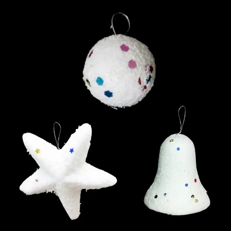 

6Pcs/Pack new hot Christmas Snowball Foam Balls Five-pointed star Party Ornaments Xmas Tree Hanging party ornaments decor