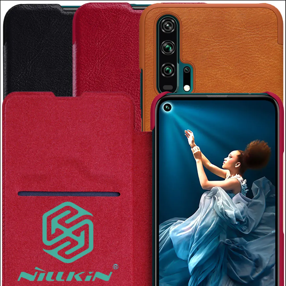 Кожаный флип чехол Nillkin Qin для huawei Honor 20 Pro View 20|Чехлы-книжки| |
