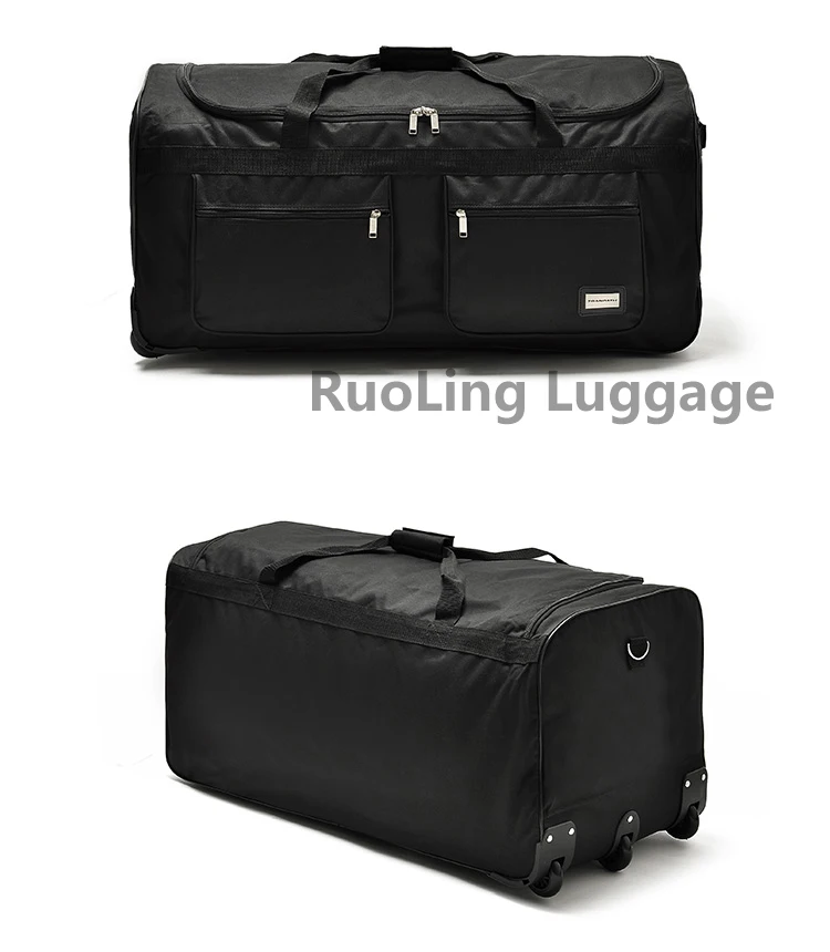 LeTrend 40 дюймов высокой емкости дорожные сумки водонепроницаемые чемодан из материала Оксфорд колеса прокатки багаж Спиннер тележка