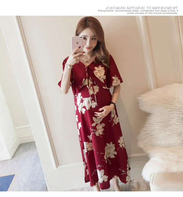 2019 платье макси для беременных платье для фотосъемки Vestidos De Maternidad офисная Дамская одежда Одежда для беременных платье