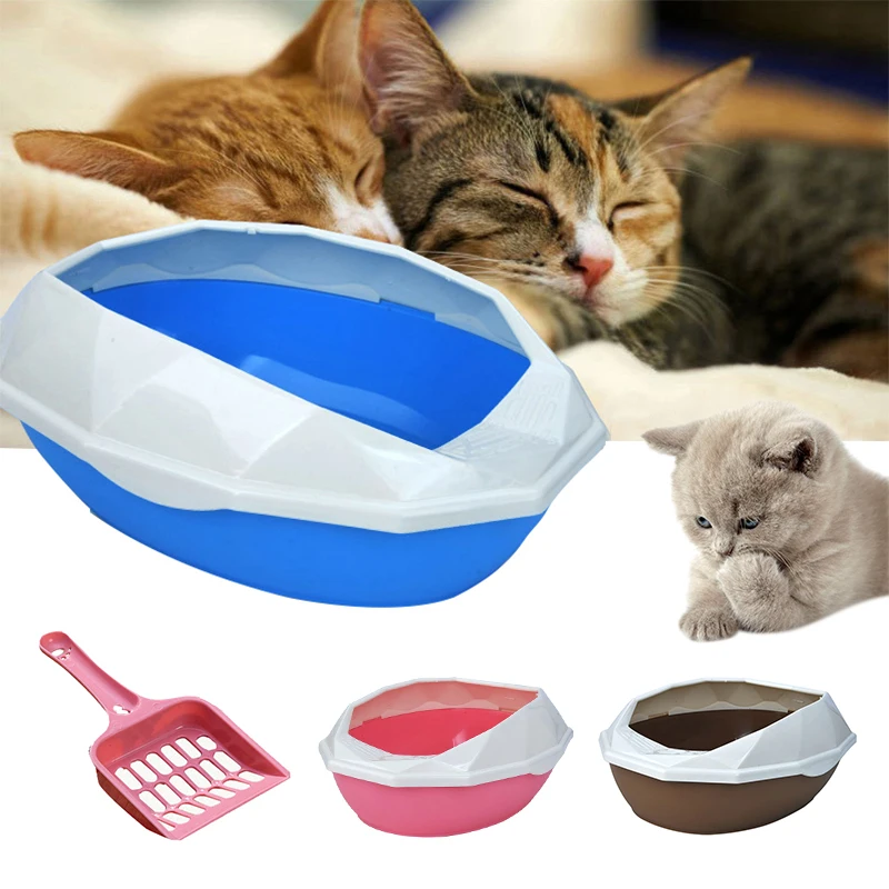 Съемный пластиковый ящик для туалета домашних животных полу закрытые