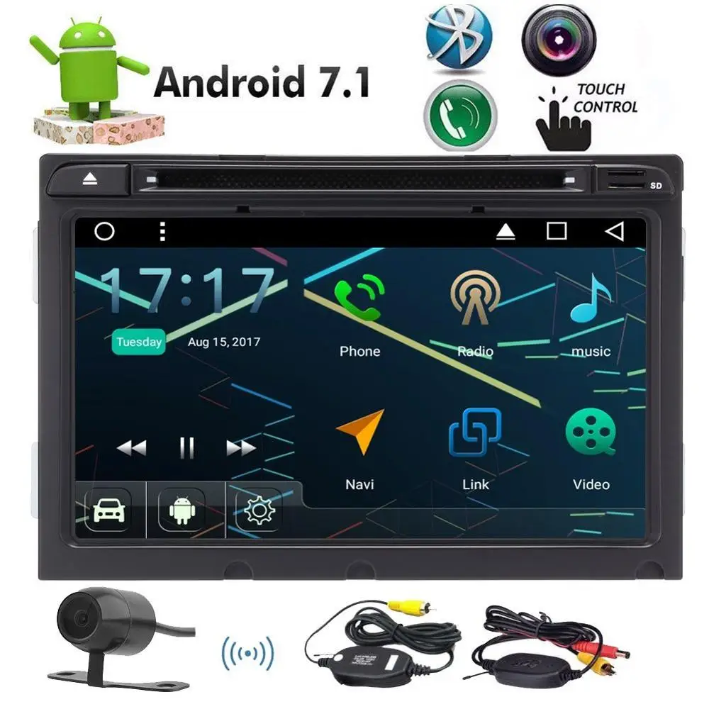 Беспроводной Камера + стерео dvd-плеер Android 7.1 nougat 4 core 8 ''для Hyundai Elantra 2016 GPS