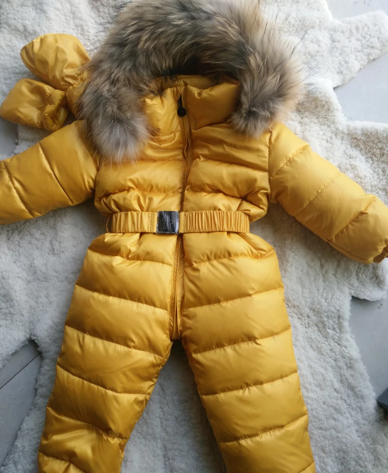 

2018 Duck Down Baby Rompers Winter Thick Boys Costume Girls Warm Infant Snowsuit Kid Jumpsuit Children Outerwear Baby Wear