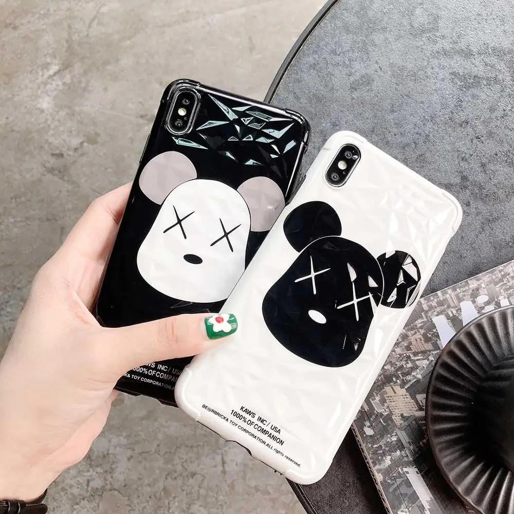 

3D Diamond Texture Case For iPhone 6 6s 7 8 Plus X XR XS max Soft Phone Cover for iPhone 7 Transparent Case Ultra Thin Coque