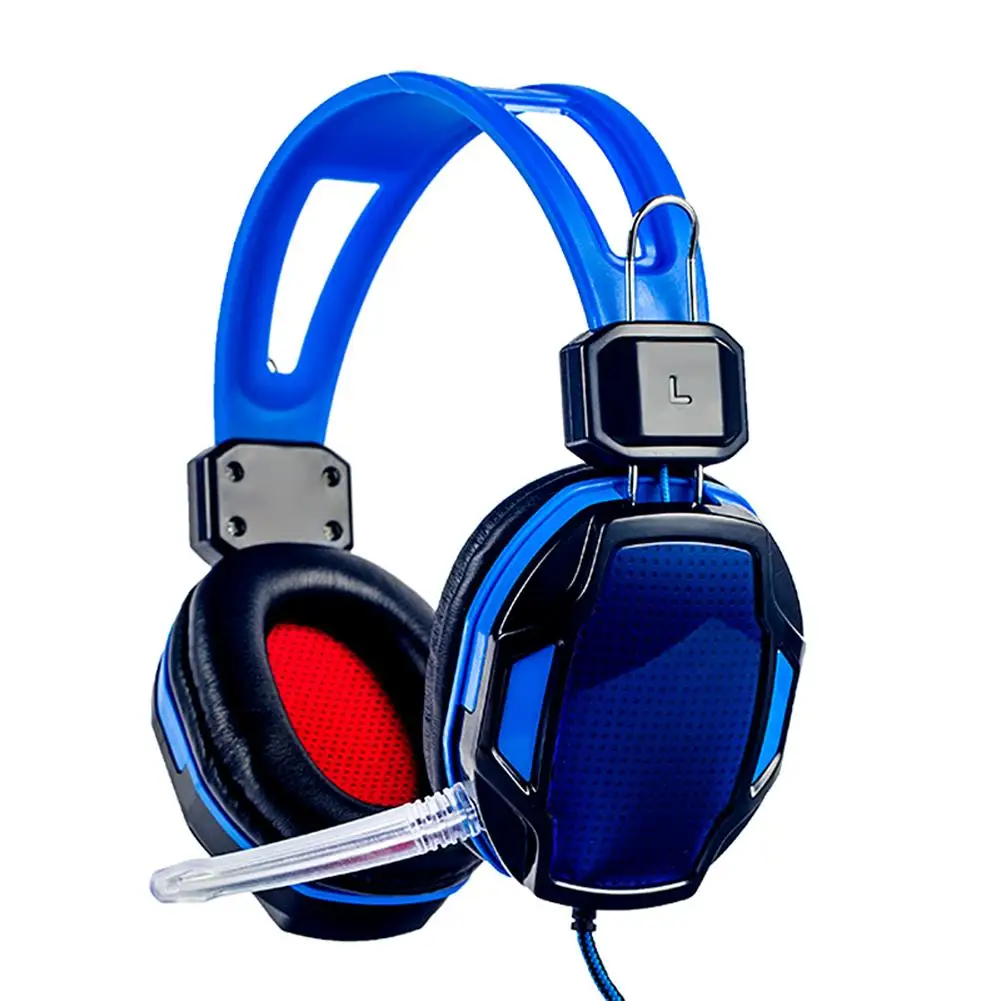 Internet Cafe Headset Burst Crack Anti-violence Computer Headset NFC Connection For Game Audio Computer Headset Blue