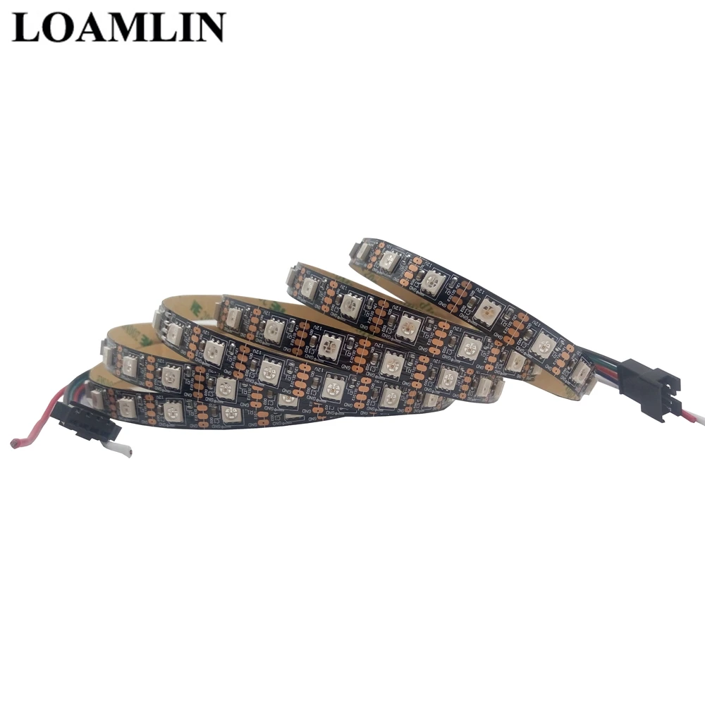 

RGB Led Strip SY8208B 8208 5050SMD Dual-signal Addressable IC,Black/White PCB 30/60/144 Pixels/Leds/m IP30/IP65/IP67 DC12V