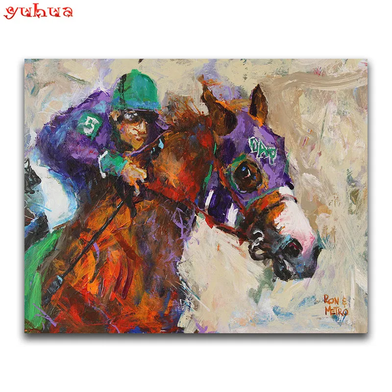 5D DIY Diamond painting Horse Full Round Diamond mosaic Animal colorful Full Square Diamond embroidery Cross stitch decoration