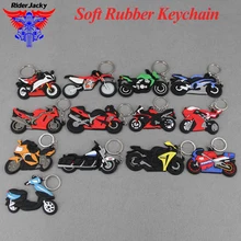 Motorcycle Model Shape SOFT RUBBER KEYCHAIN KEYRING KEY CHAIN KEY RING For Honda kawasaki BMW Harley Suzuki Yamaha with Logo new motorcycle soft rubber key ring keychain keyring for ducati logo ducati