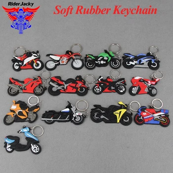 

Motorcycle Model Shape SOFT RUBBER KEYCHAIN KEYRING KEY CHAIN KEY RING For Honda kawasaki BMW Harley Suzuki Yamaha with Logo