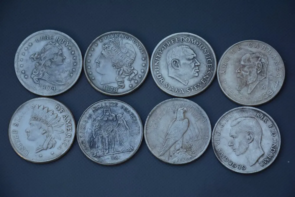 

Rare Western silver coins,8 pieces/set ,#06,19th century,free shipping