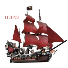 1151 шт. классический фильм Карибы irates Королева Анна мести корабль строительный блок капитан Джек черная борода фигуры кирпичные игрушки
