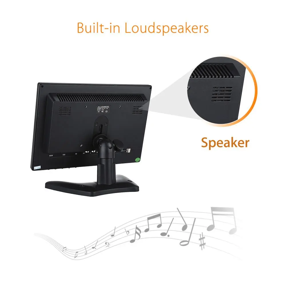 Eyoyo 10 Inch CCTV Security Screen 1280x800 Resolution Support HDMI VGA BNC AV Input for PC TV IPS LCD Monitor