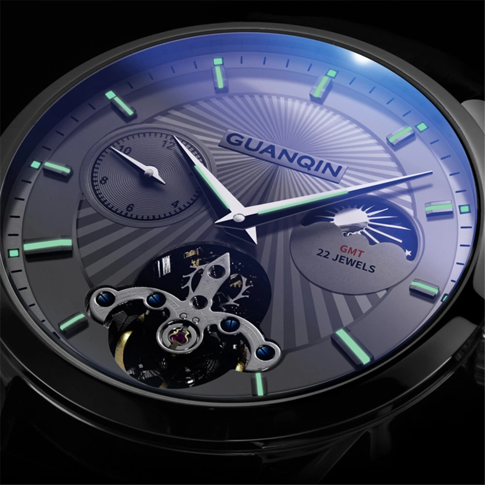 الأصلي GUANQIN الرجال التلقائي الميكانيكية ووتش 5AMT للماء متعددة المنطقة الزمنية الفاخرة التلقائي حذافة حركة الرجال ساعة الأصلي GUANQIN الرجال التلقائي الميكانيكية ووتش 5AMT للماء متعددة المنطقة الزمنية الفاخرة التلقائي حذافة حركة الرجال ساعة