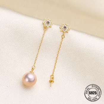 

Genuine 925 silver Ear Wires Stud Ear Hook Gold/Silver Stud Earring Clasps Findings/Handmade DIY Earring Jewelry Making Craft