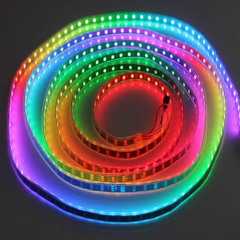 5 Meter 5050 RGB Built-in WS2812 IC LED Pixel Strip Light 3060144 ledm Programmable Individual Addressable DC5V Tape Lamp (8)