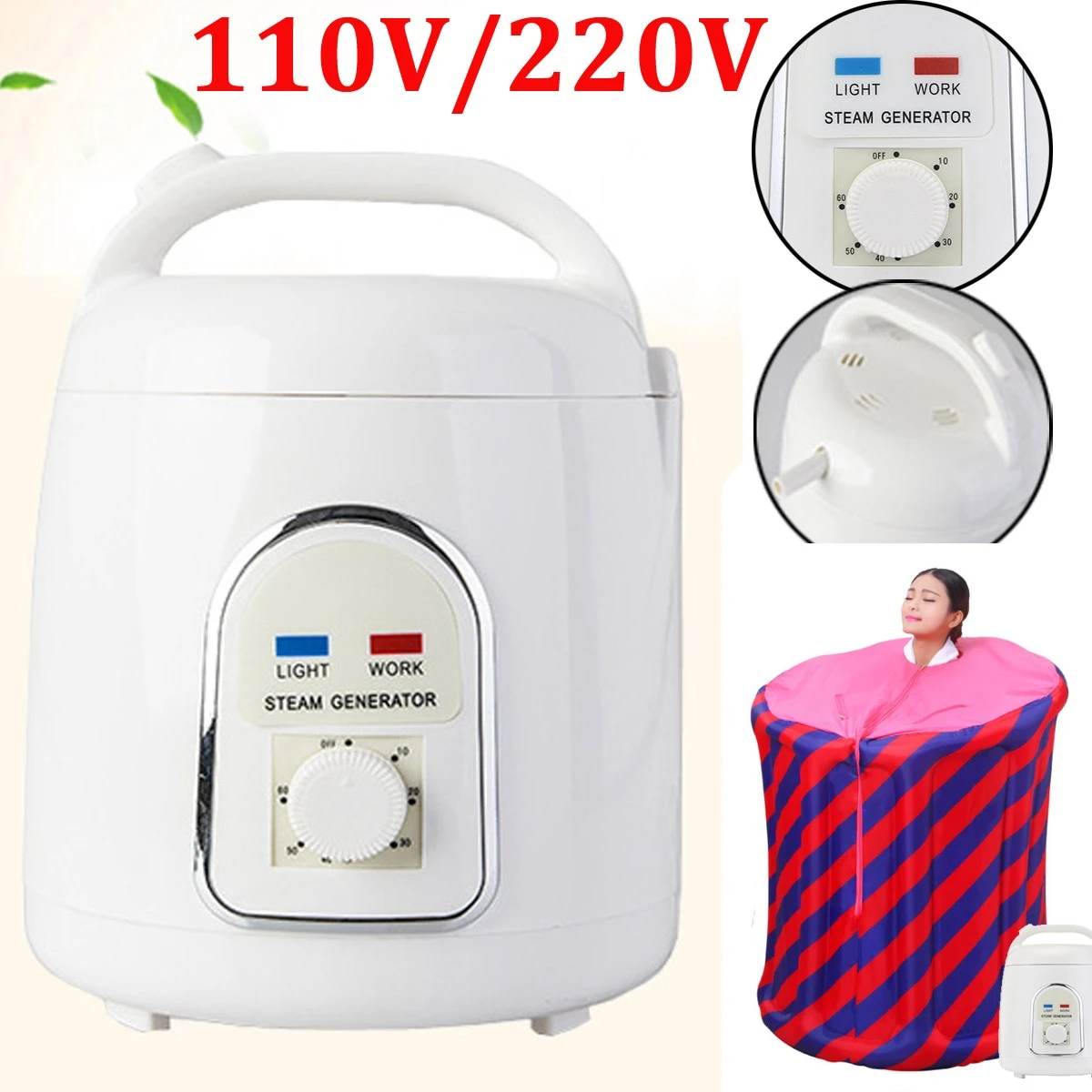 110V 1.8L Steam Home Generator Steamer Pot Spa Humidifier For Portable Saunas US 110V 1.8L Steam Home Generator Steamer Pot Spa Humidifier For Portable Saunas US