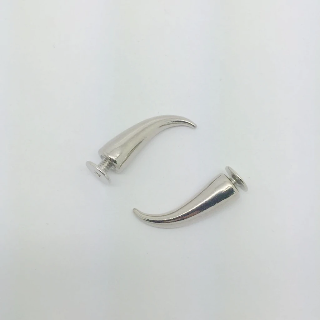 10Pcs/Sets Silver Cat Claw Studs Spikes Metal Screw Back Rivets Punk DIY Belt Bag Leathercraft Clothes Hat Shoes Decoration