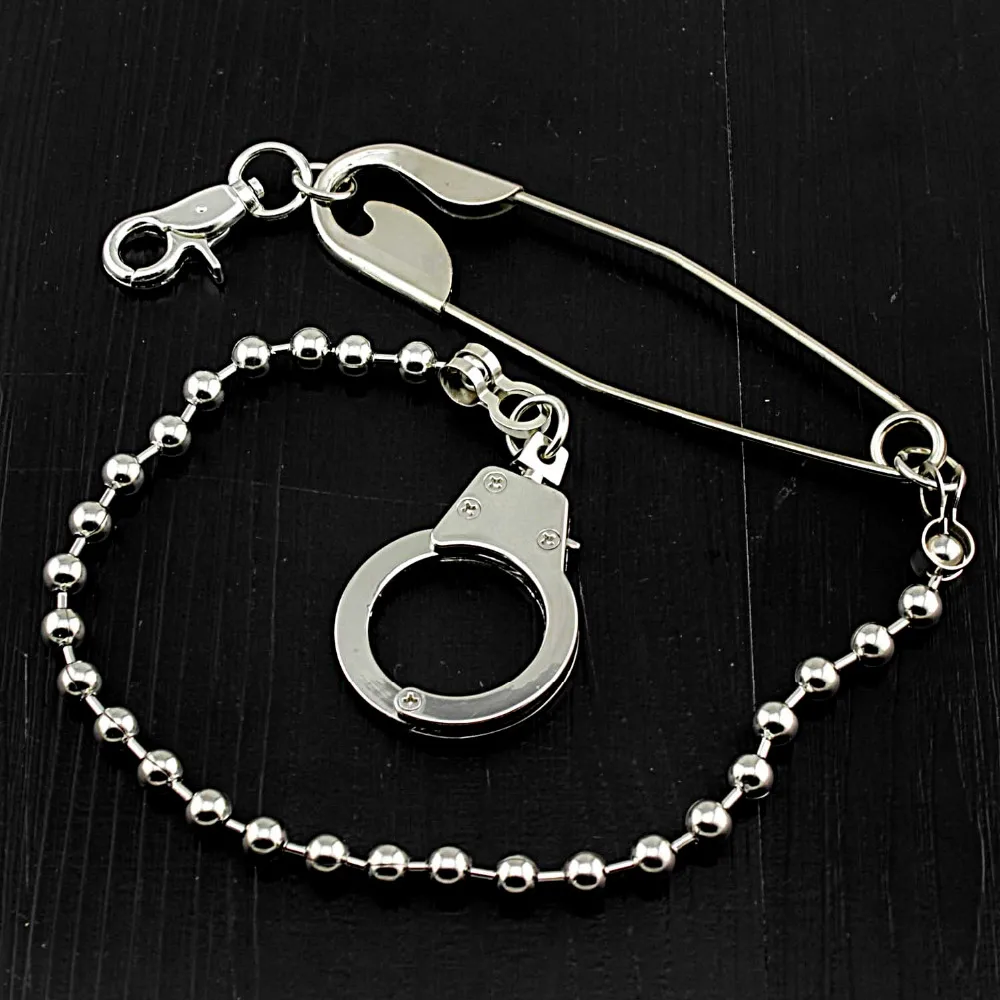 

Metal Pants Chain Hip Hop Big Pin Beads Keychain Wallet chain