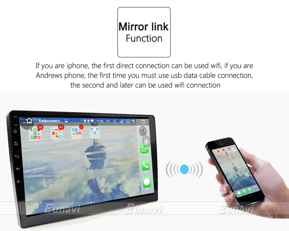 Top Eunavi Quad Core 2G RAM 32G ROM Android 7.1 2 din Car Radio GPS Navi For VW Skoda Magotan POLO PASSAT Golf 7 Jetta Super Octavia 20