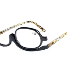 Модные леопардовые женские Косметические стекла es Making Up Reading glass es Makeup glass es 180 вращающаяся рамка женские очки для чтения