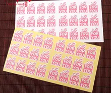 Home Garden Kitchen Dining Bakeware Cake Tools Pink packaging box sealing paste gift box label 900pcs/lot free shipping