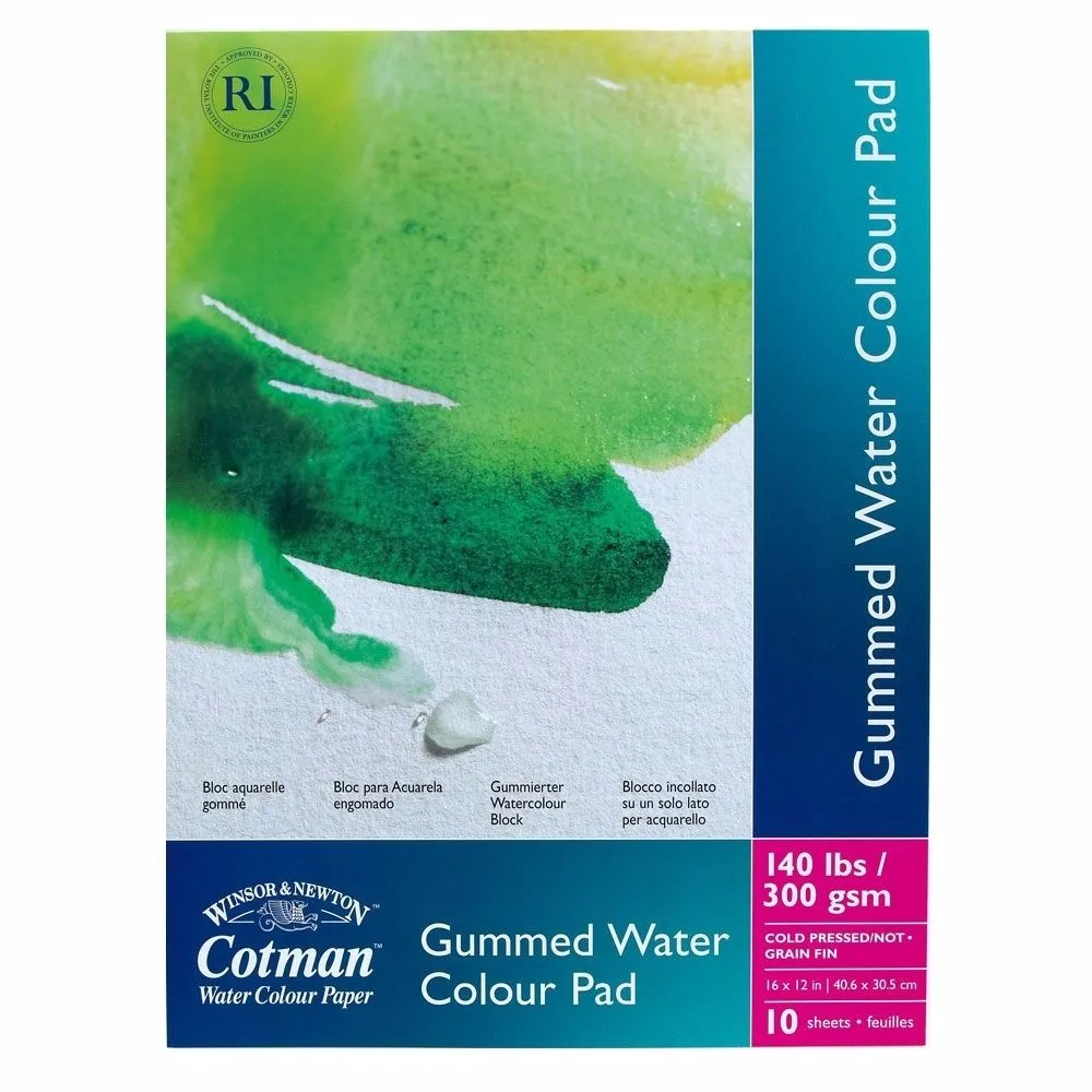 Winsor& Newton Cotman клейкий акварельный бумажный коврик 8x" 12x9" 300gsm 10 листов