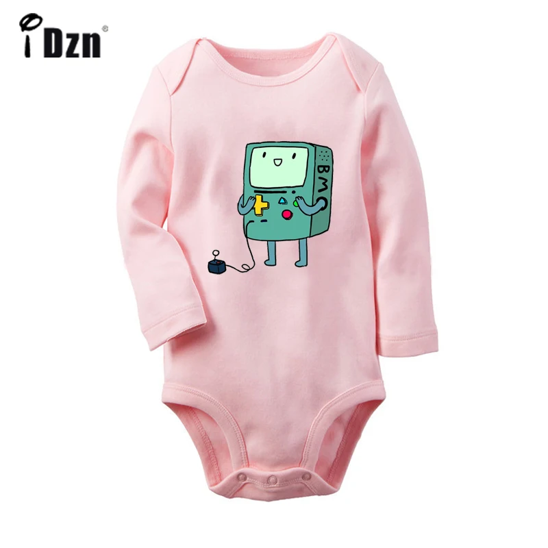 Funny Adventure Time Beemo BMO Cosplay Legend of Zelda Art Design Newborn Baby Bodysuit Toddler Onsies Jumpsuit Cotton Clothes - Цвет: JaBaby4004PC