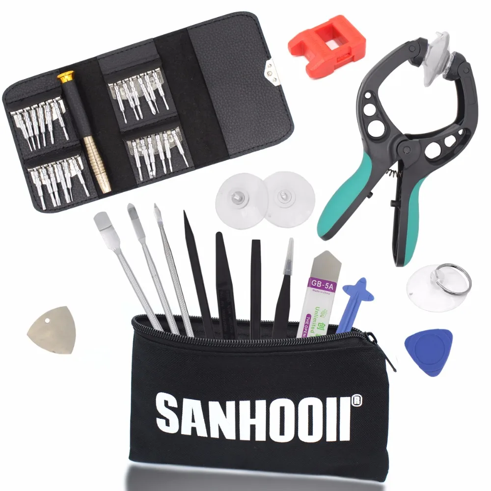 SANHOOII Universal 38 in 1 Mobile Phone Screen Opening Pliers Repair Tools Screwdriver Tool Set