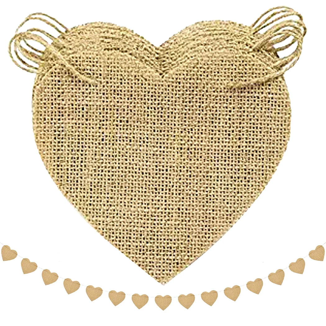 

Party Banner Heart Shaped DIY Hanging Banner Pennant Banner for Wedding Valentine Baby Shower Party Decor